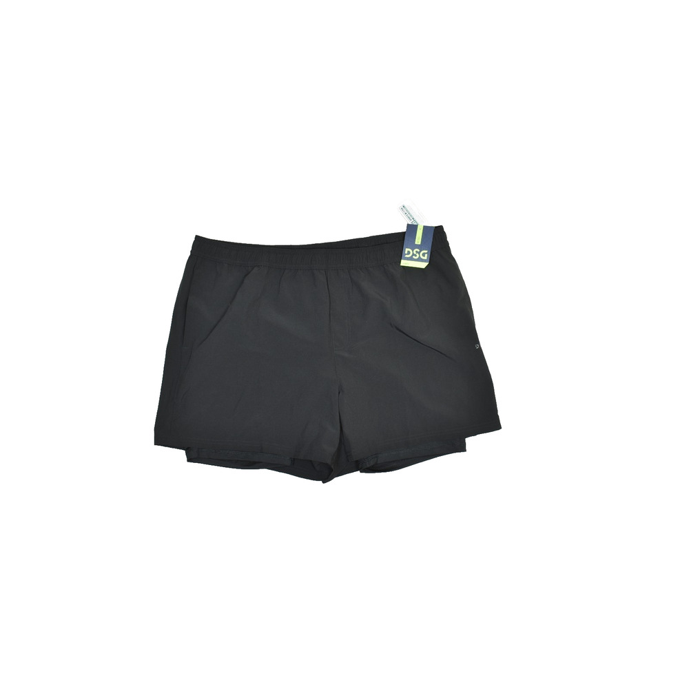 NEW DSG Men's Agility 2-in-1 Athletic Fit Shorts Black Lined Pockets Size XXL